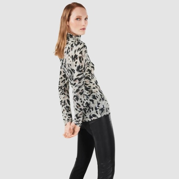 BCBGMaxAzria Turtleneck Top Leopard Print, NWT-Size XS - Picture 8 of 10